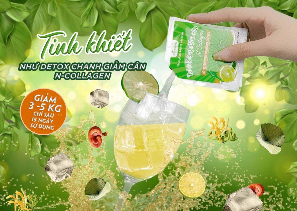 Detox Chanh hỗ trợ G.i.ả.m C.â.n N Collagen chính hãng