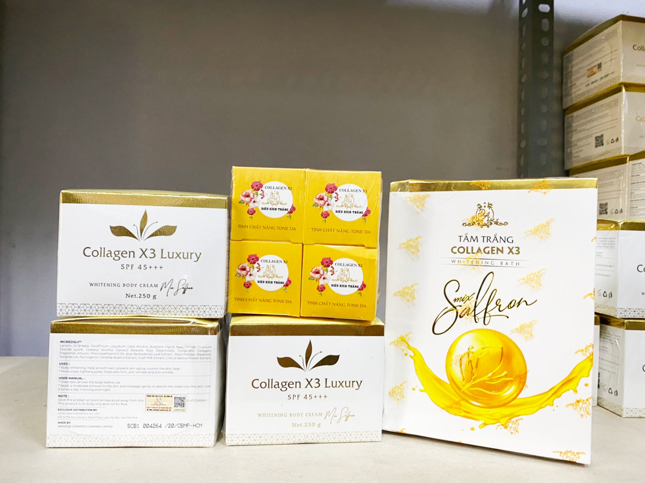 Combo body Collagen X3 Luxury kết hợp kích trắng Collagen X3 công ty Đông Anh chính hãng