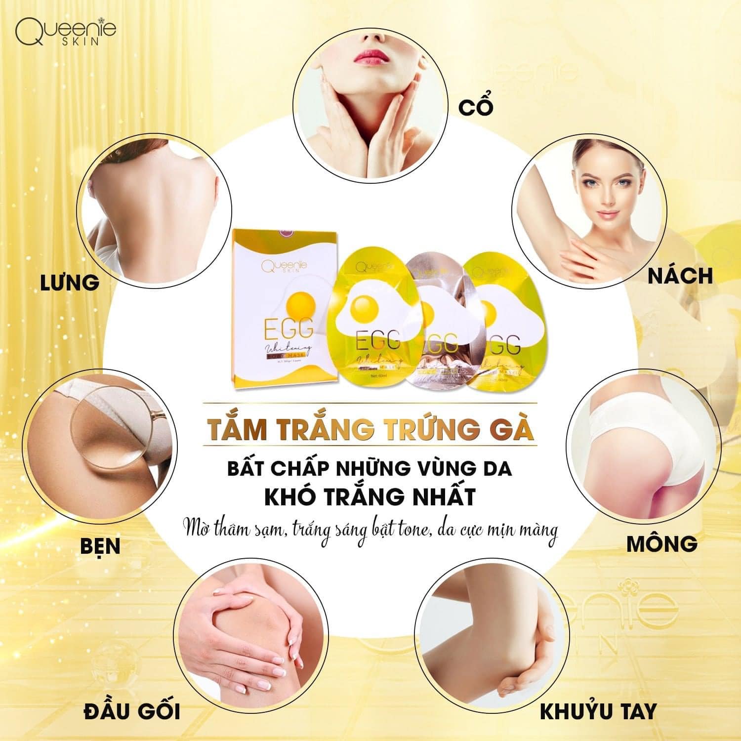 Bạn đang tìm tắm trắng nhanh, an toàn, tiết kiệm? Thử ngay TẮM TRẮNG TRỨNG GÀ QUEENIE SKIN