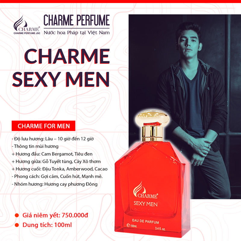 Nước hoa Nam Charme Sexy Men 100ml chính hãng