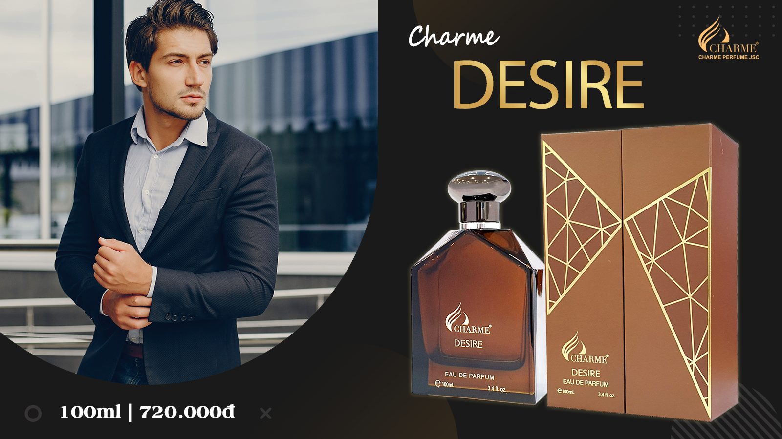 Nước hoa nam Charme Desire 100ml chính hãng