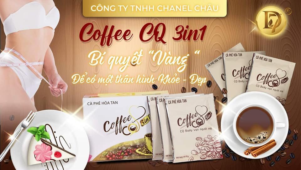 Cafe hòa tan hỗ trợ giảm cân CQ 3in1 công ty Chanel Châu chính hãng