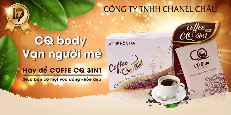 Cafe hòa tan hỗ trợ giảm cân CQ 3in1 công ty Chanel Châu chính hãng