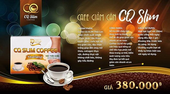 Cafe hòa tan hỗ trợ giảm cân CQ 3in1 công ty Chanel Châu chính hãng