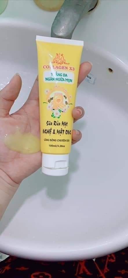 Sữa rửa mặt nghệ collagen x3 quyết định 80% da đẹp hay xấu