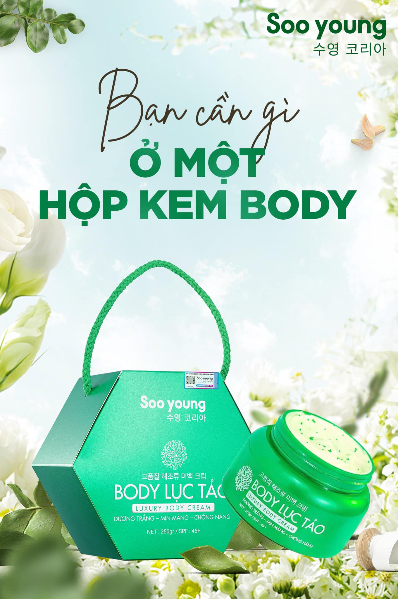 Bạn cần gì ở 1 hộp kem body ? body lục tảo đáp ứng tất cả nhu cầu của bạn.