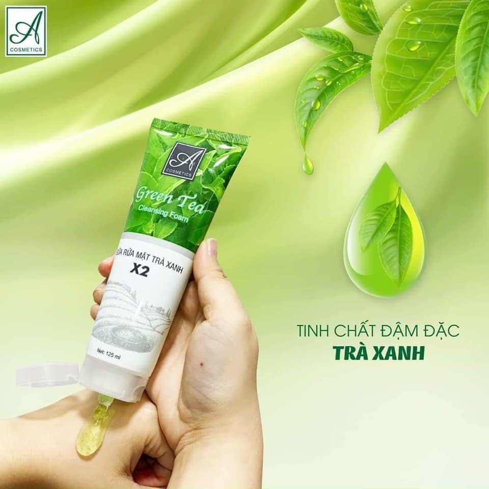 Sạch bụi bẩn, dịu nhẹ cùng sữa rửa mặt trà xanh thiên nhiên A COSMETICS