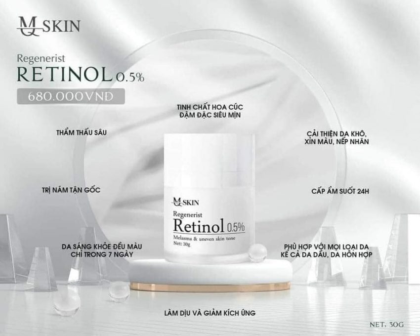 Retinol mq skin 0,5% “ trẻ hóa làn da hoàn hảo”