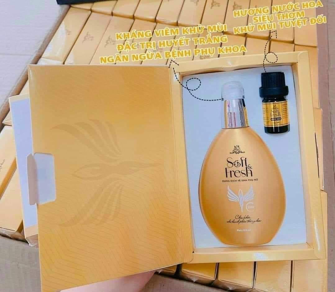 Dung dịch vệ sinh phụ nữ Soft Fresh Collagen X3 Mỹ Phẩm Đông Anh