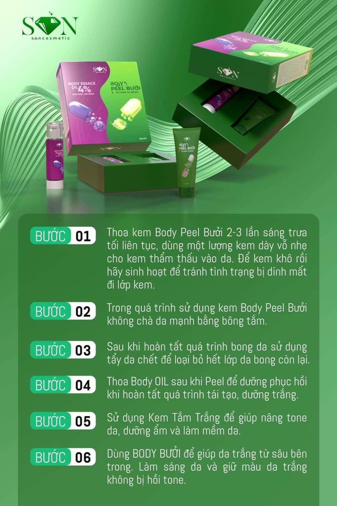 Peel Body Bưởi SON khử thâm nách