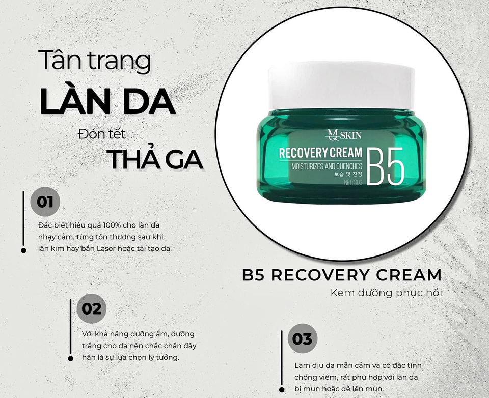 Recovery Cream - B5 kem phục hồi B5 MQ Skin