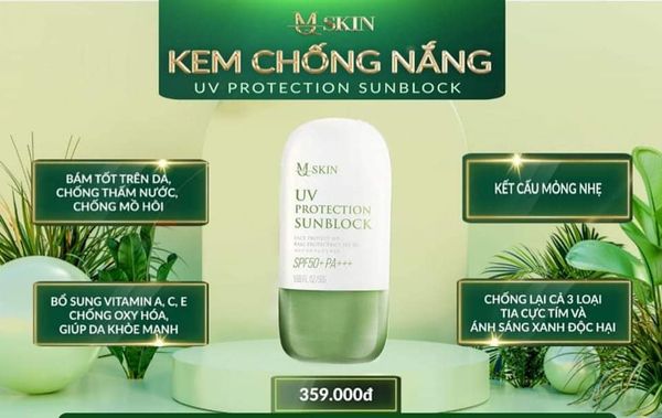 Kem chống nắng MQ Skin thế hệ mới cải tiến mới