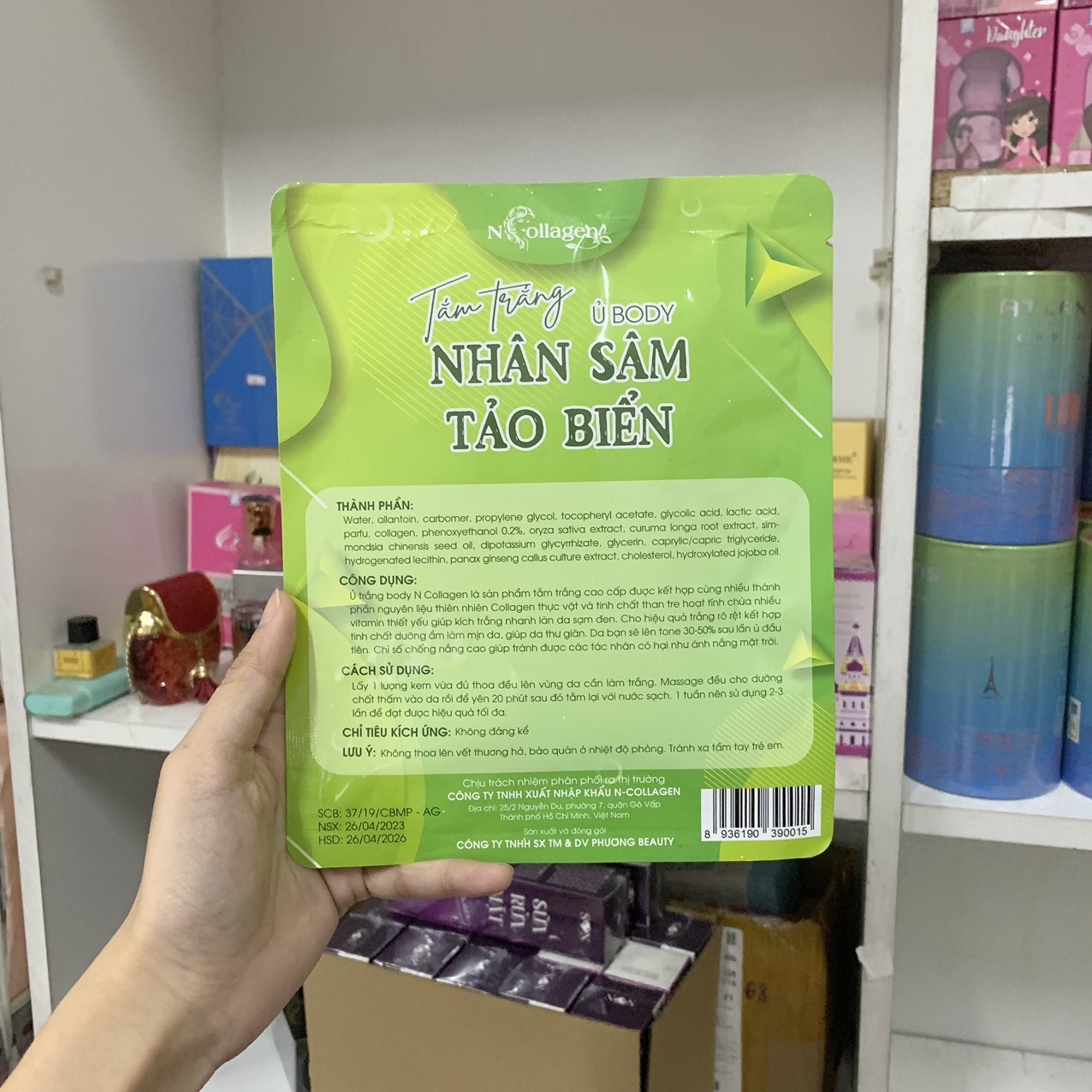 Trắng hơn kem trộn nhưng an toàn chuẩn khoa học với tắm trắng Nhân Sâm Tảo Biển N Collagen