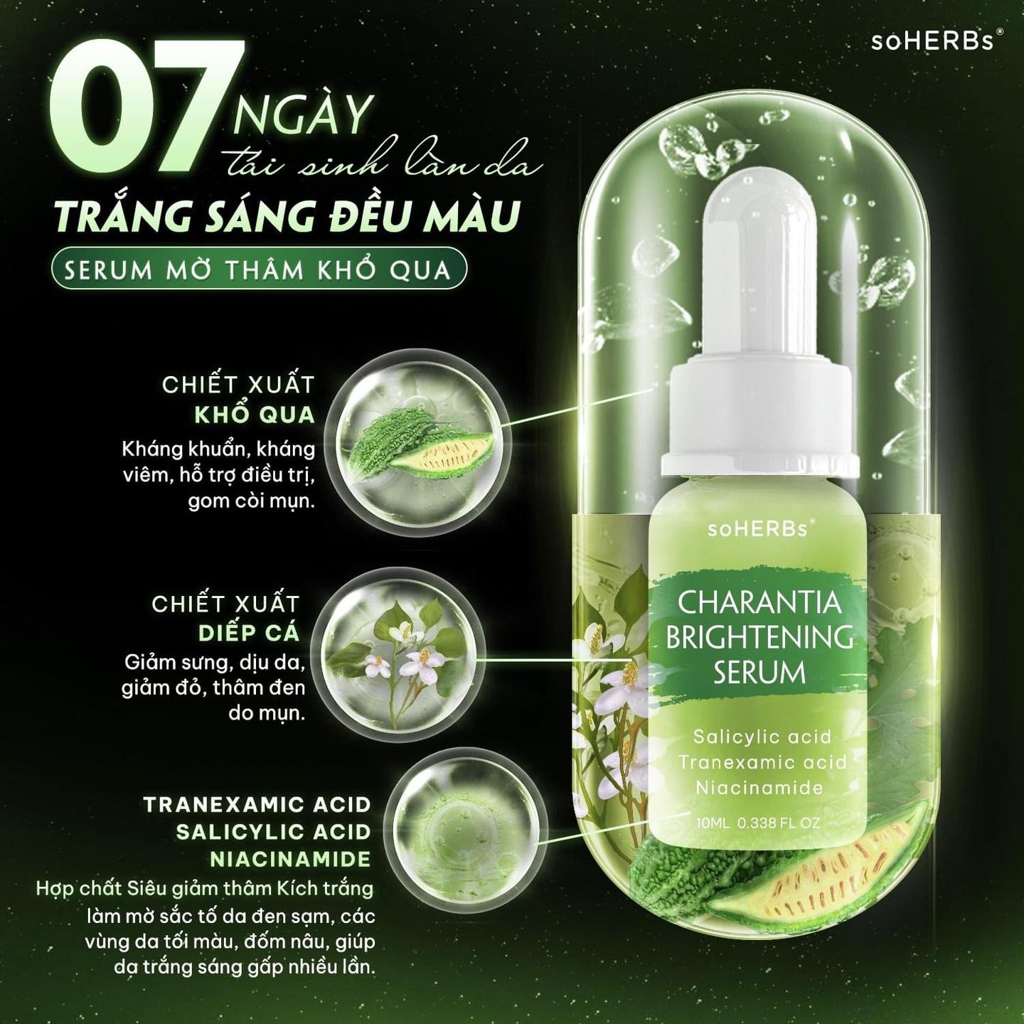 Trị mụn đúng cách ngại gì thâm mụn Serum đánh bay vùng thâm khổ qua