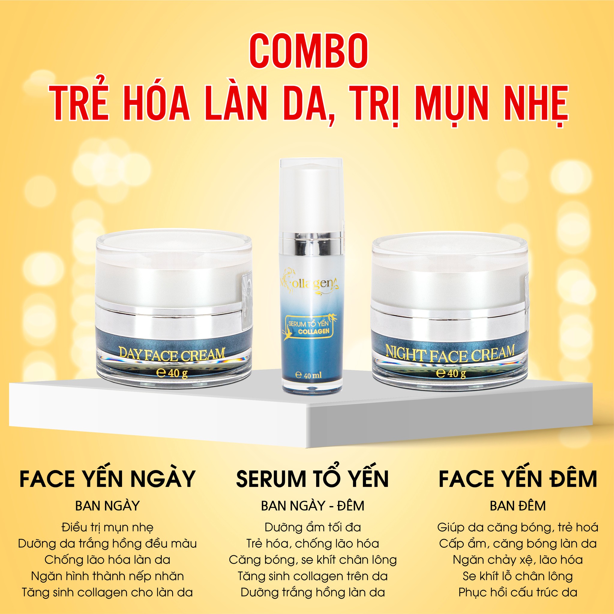 Combo Yến căng mọng làn da nhận quà thật đã