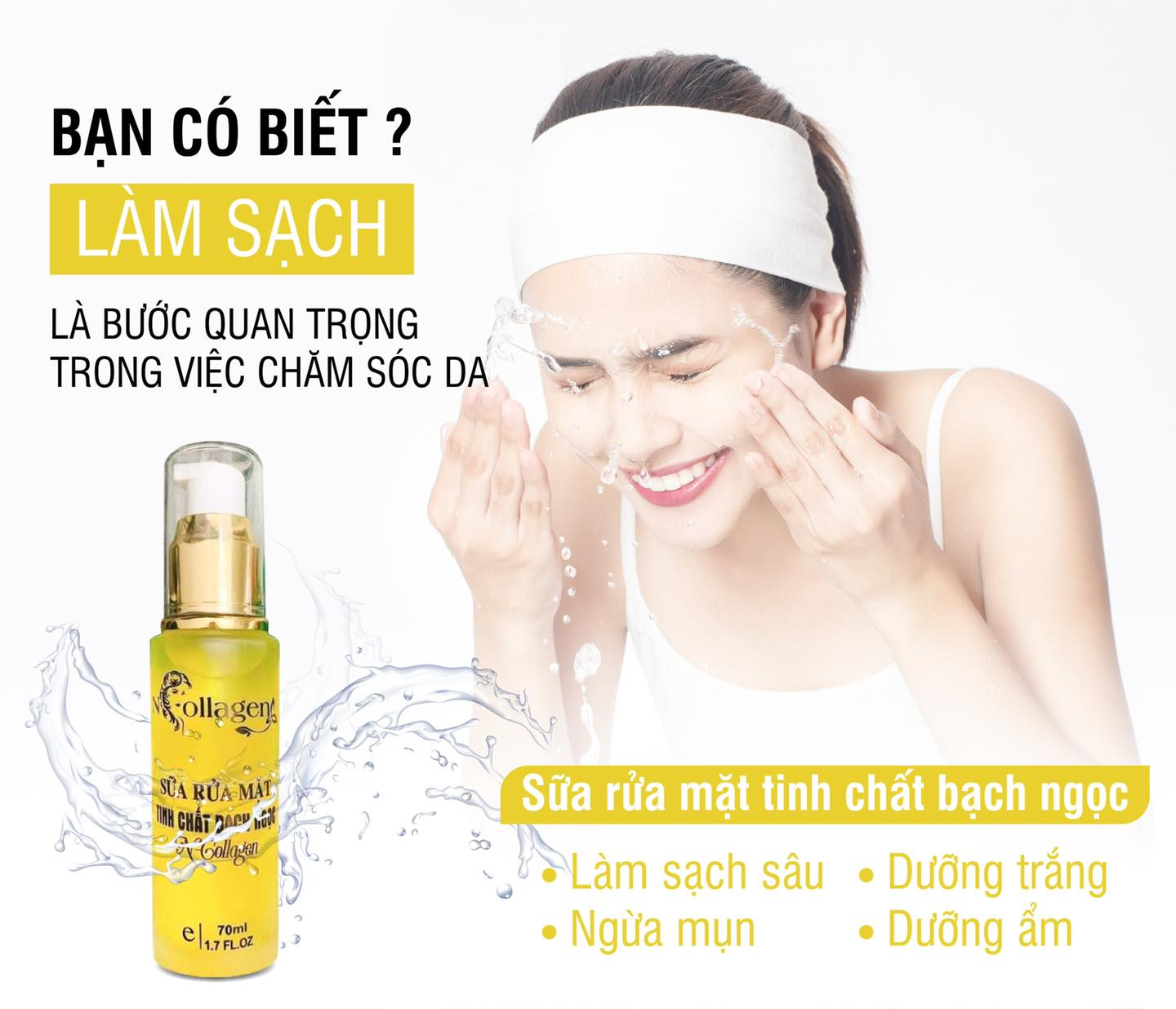 Dịu nhẹ sạch mịn với sữa rửa mặt Tinh Chất Bạch Ngọc quốc dân xứng đáng để nàng đầu tư