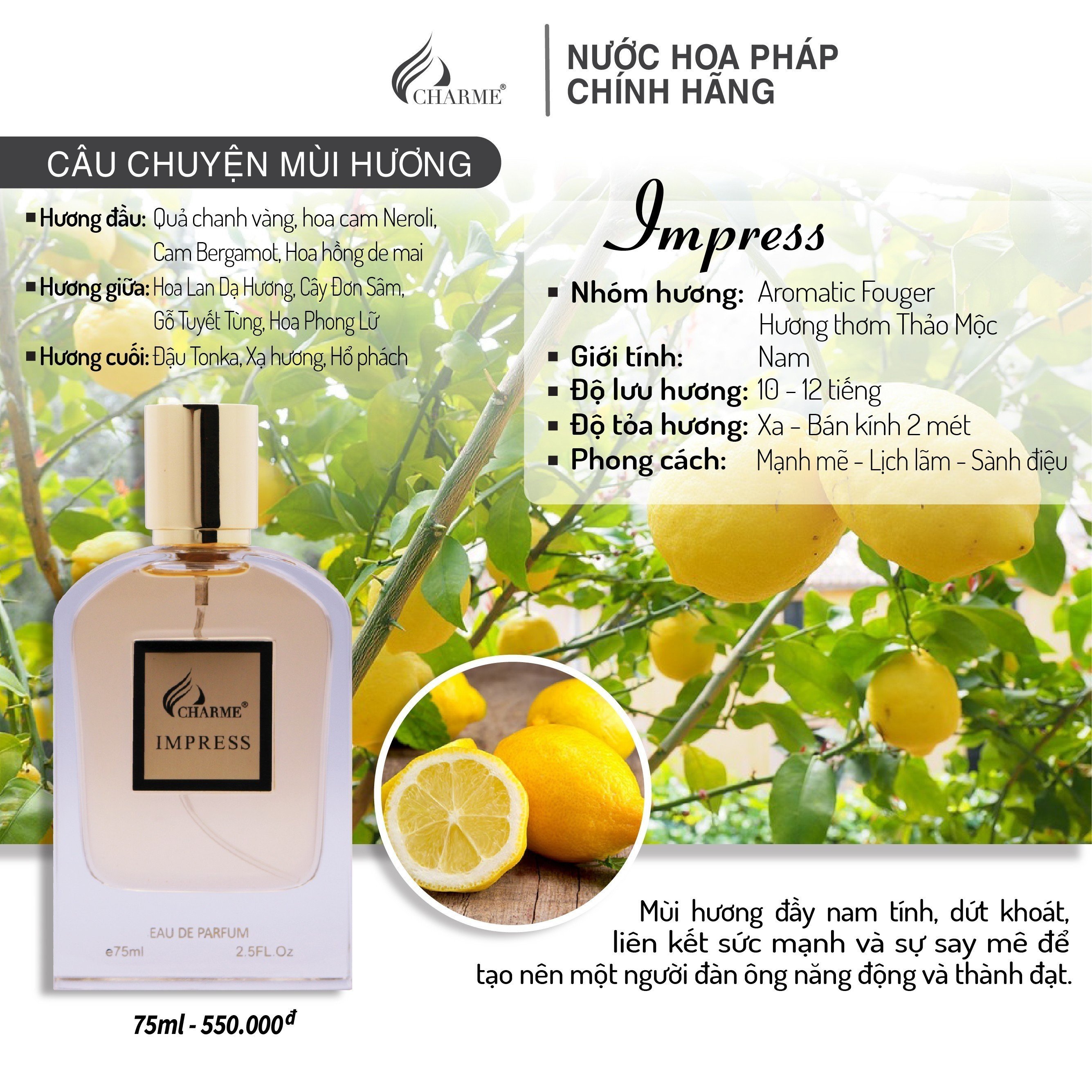 Charme Impress lịch lãm cuối tuần cho chàng