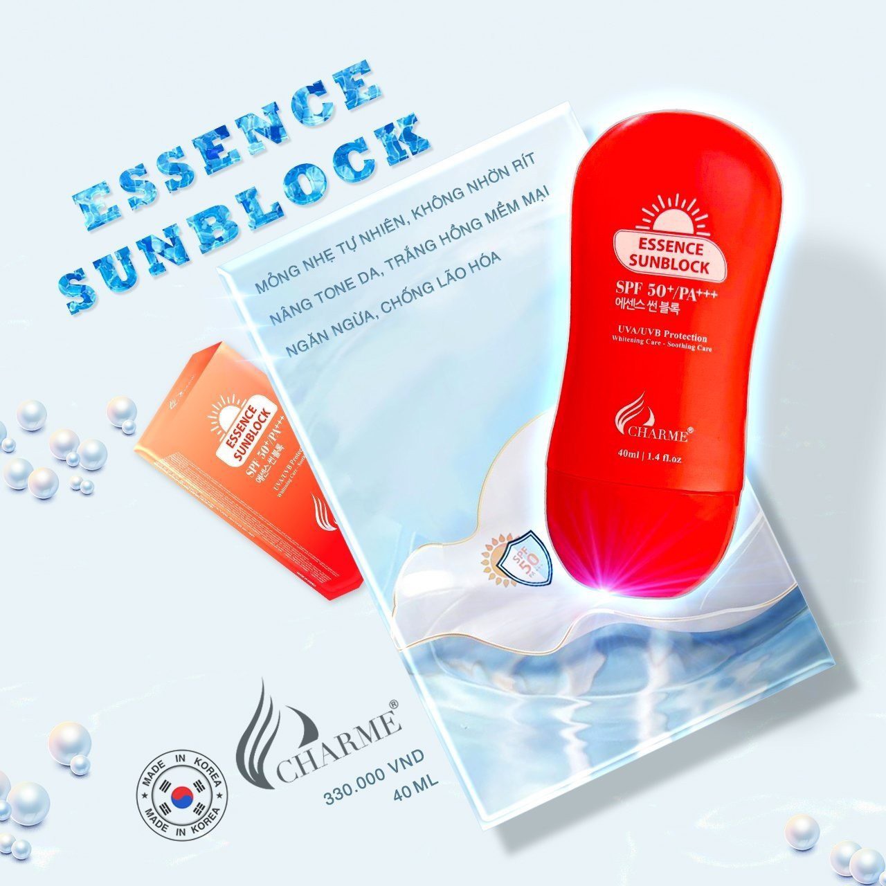 Kem chống nắng charme Essence Sunblock Siêu phẩm Chống nắng của mọi cô nàng