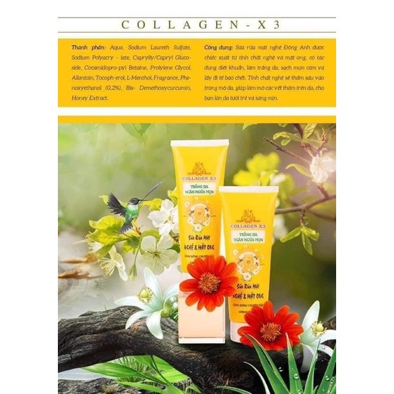 SỮA RỬA MẶT NGHỆ MẬT ONG COLLAGEN X3