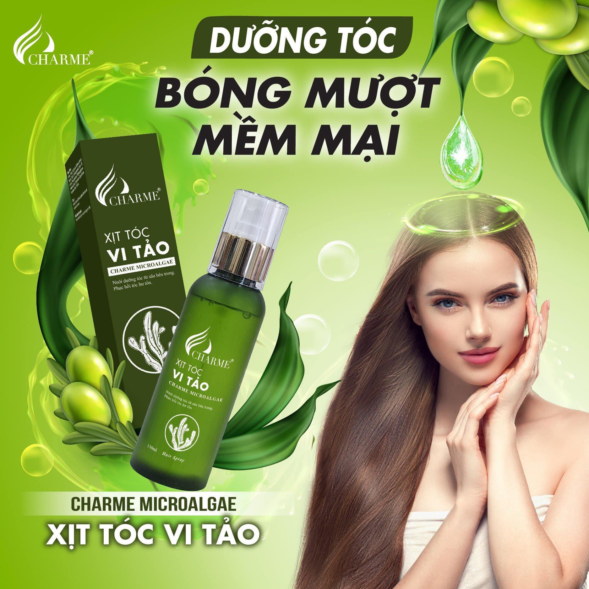 Chăm sóc tóc cũng là chăm sóc bản thân với combo Vi Tảo của Charme