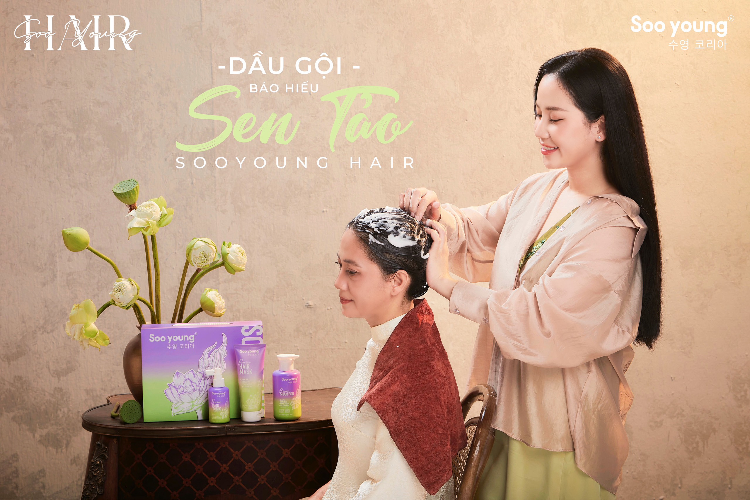 Soo Young chiến dịch gội đầu báo hiếu với Sen Tảo