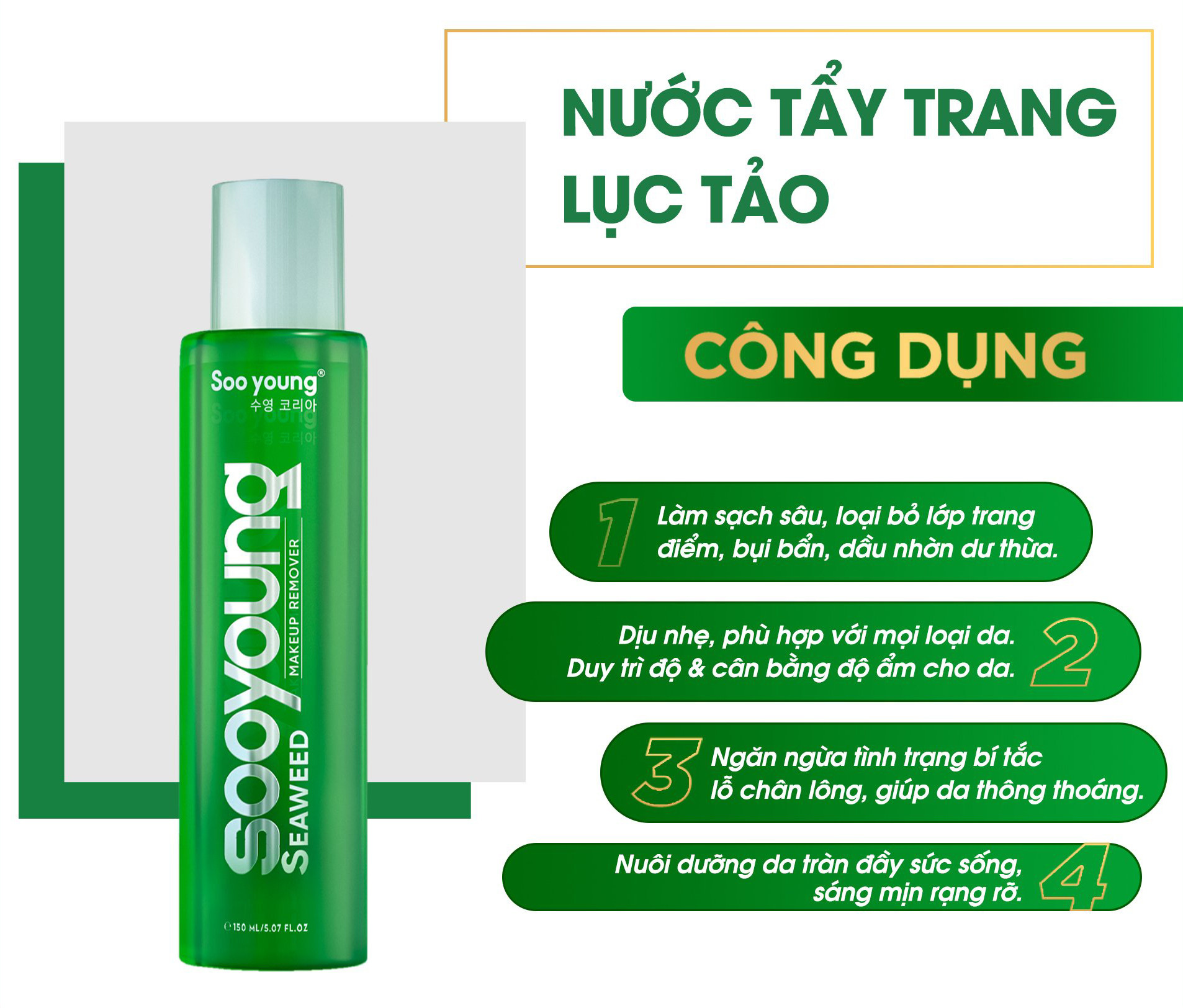 Tẩy Trang Lục Tảo Soo Young