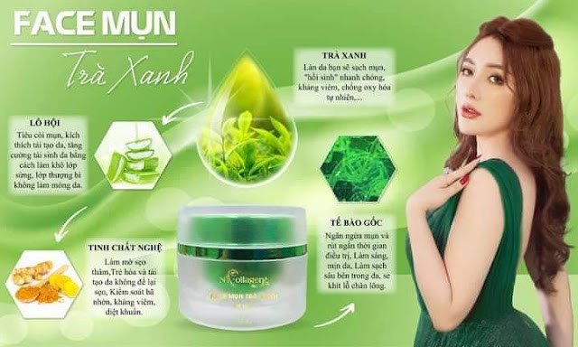 Kem Face Giảm Mụn Tinh Chất Trà Xanh N Collagen