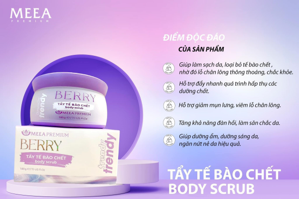 Tẩy Tế Bào Chết Berry Trendy Meea Premium Organic