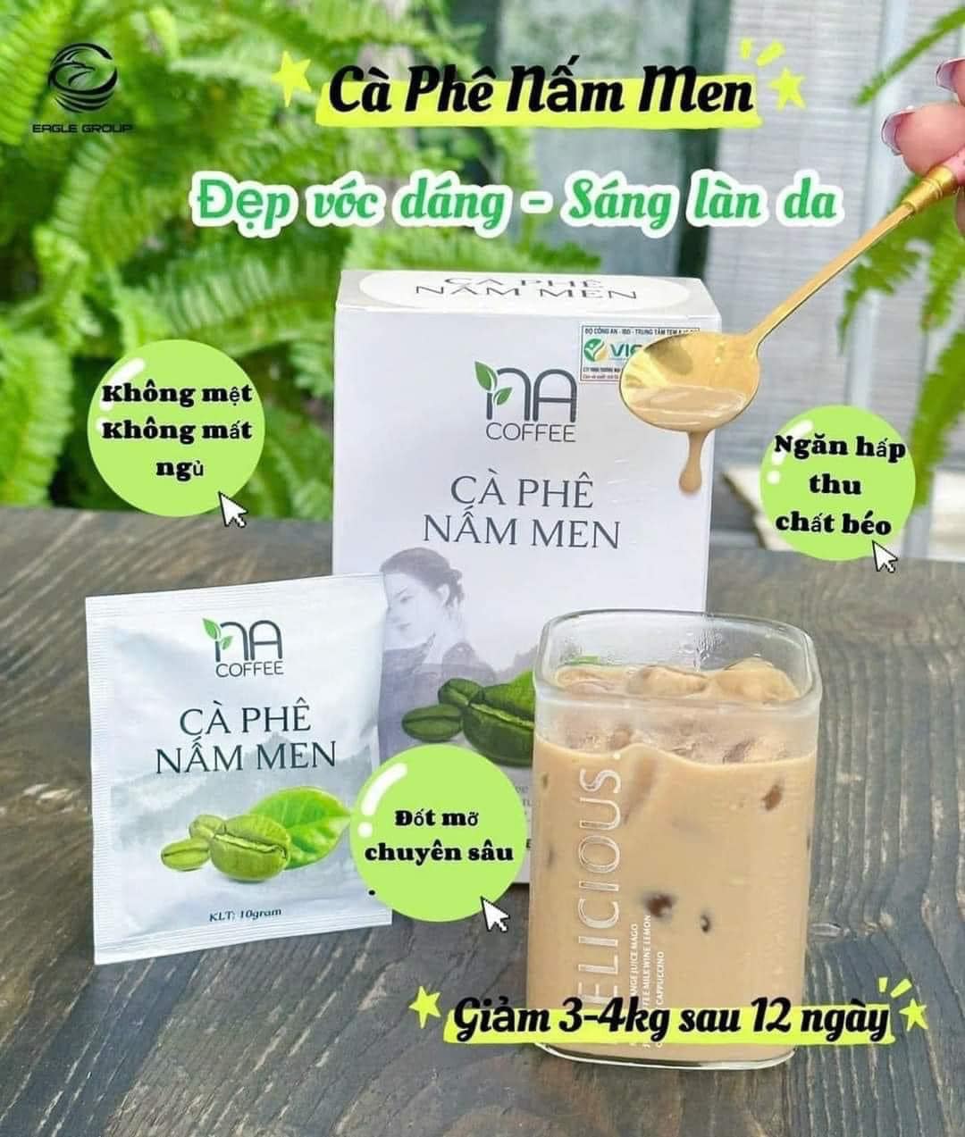 Cà Phê Nấm Men Làm Gầy Na Coffee VIC Organic