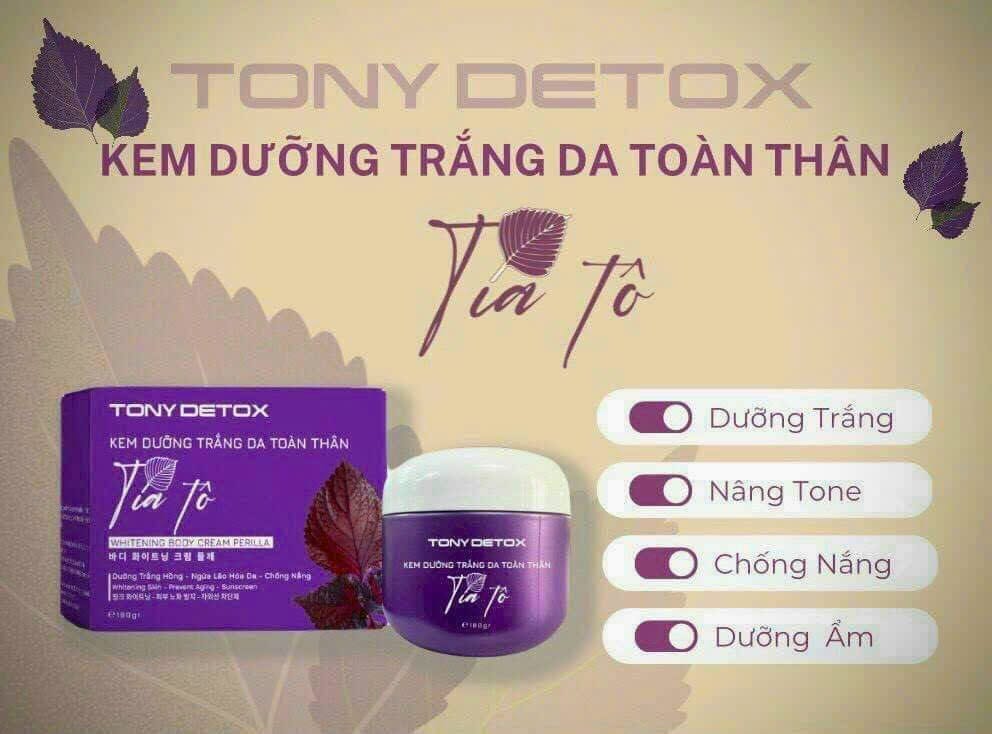 Kem Body Tía Tô Tony Detox Dưỡng Trắng Da Toàn Thân