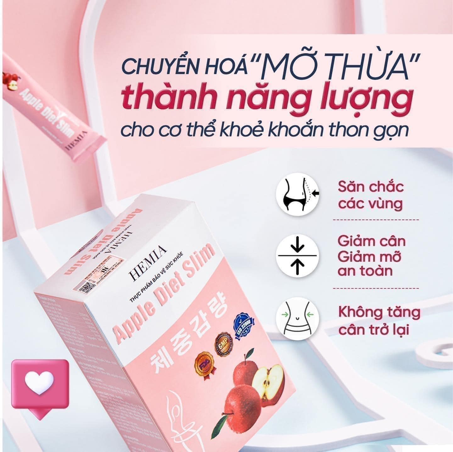 Thạch Táo Giảm Cân Hemia giảm cân hiệu quả từ thiên nhiên