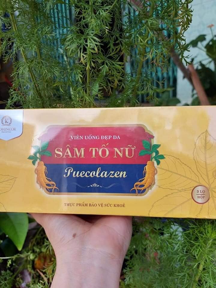 Viên Uống Sâm Tố Nữ Collagen Puecolazen phục hồi sắc xuân