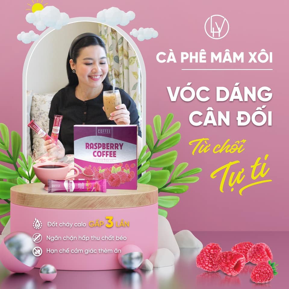 Cà Phê Mâm Xôi Giảm Cân Raspberry Coffee 15 gói