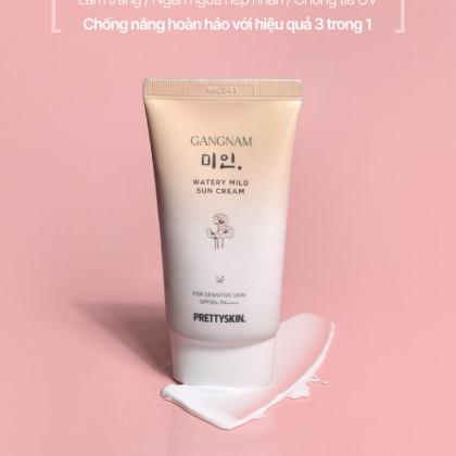 Kem Chống Nắng PrettySkin Watery Mild Cấp Ẩm Dưỡng Trắng Da