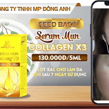 Serum Giảm Mụn Collagen X3 Mỹ Phẩm Đông Anh