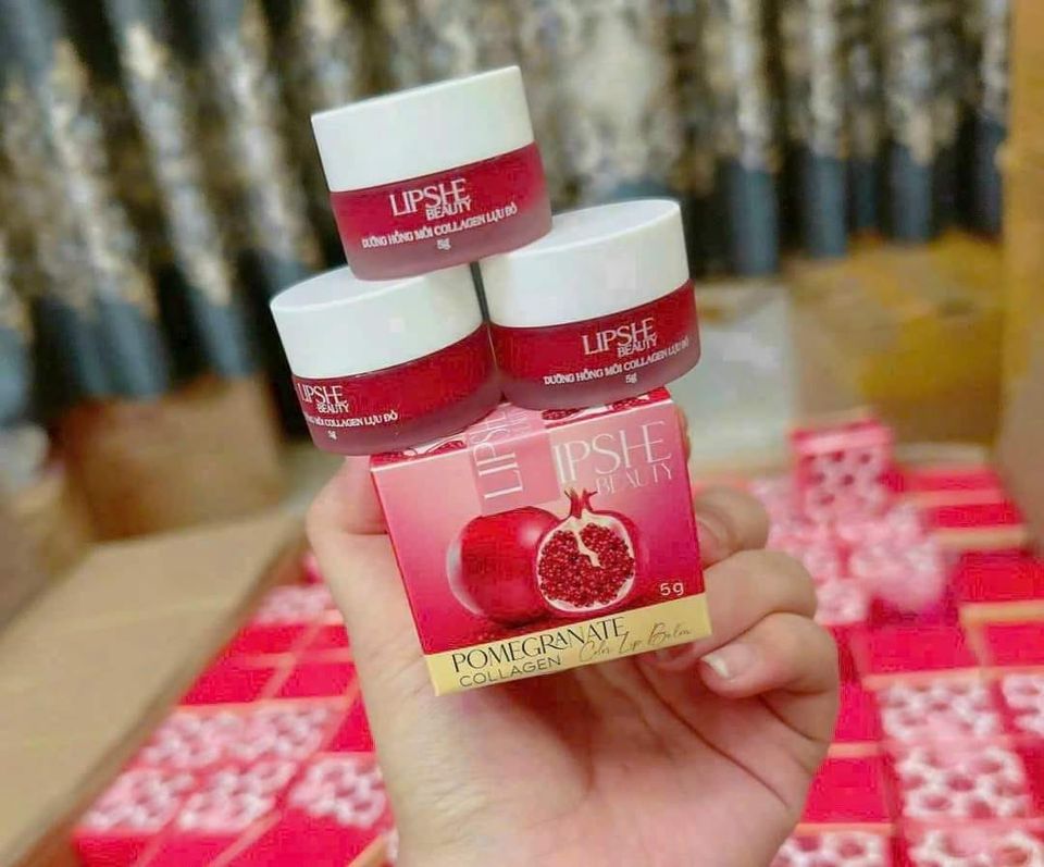 Dưỡng Hồng Môi Collagen Lựu Đỏ LipShe Beauty