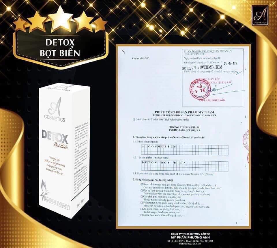DETOX BỌT BIỂN  thải độc, sạch da, hút chì, bụi bẩn, thu nhỏ LCL