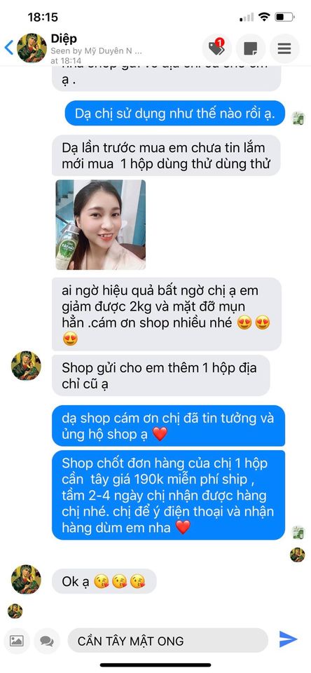 Feedback thật của khách hàng đã dùng cần tây mật ong motree