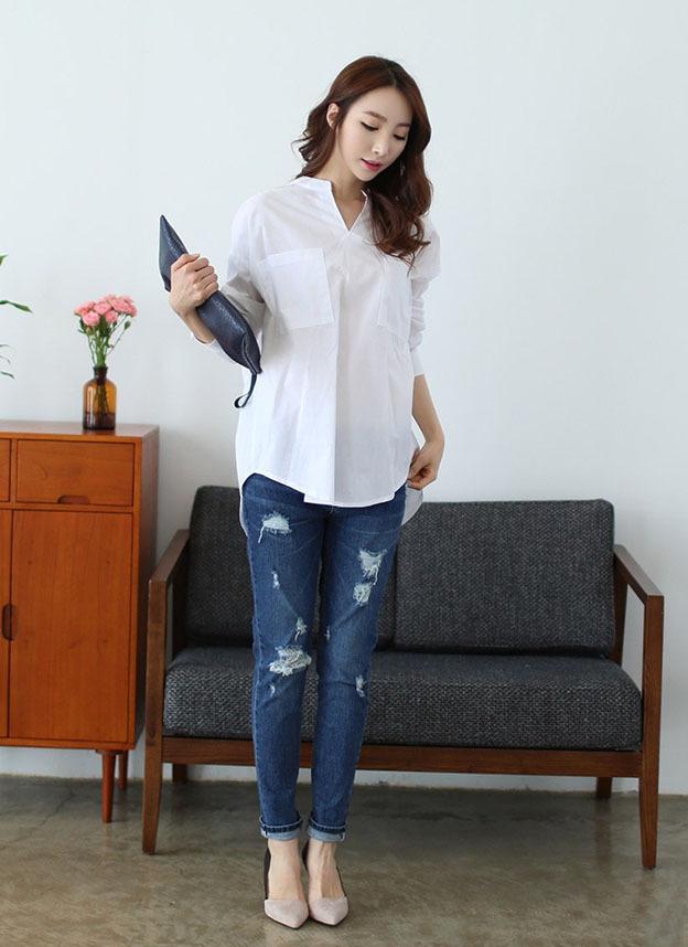 Cách phối quần jeans với áo sơ mi nữ cực chất cho các nàng cá tính